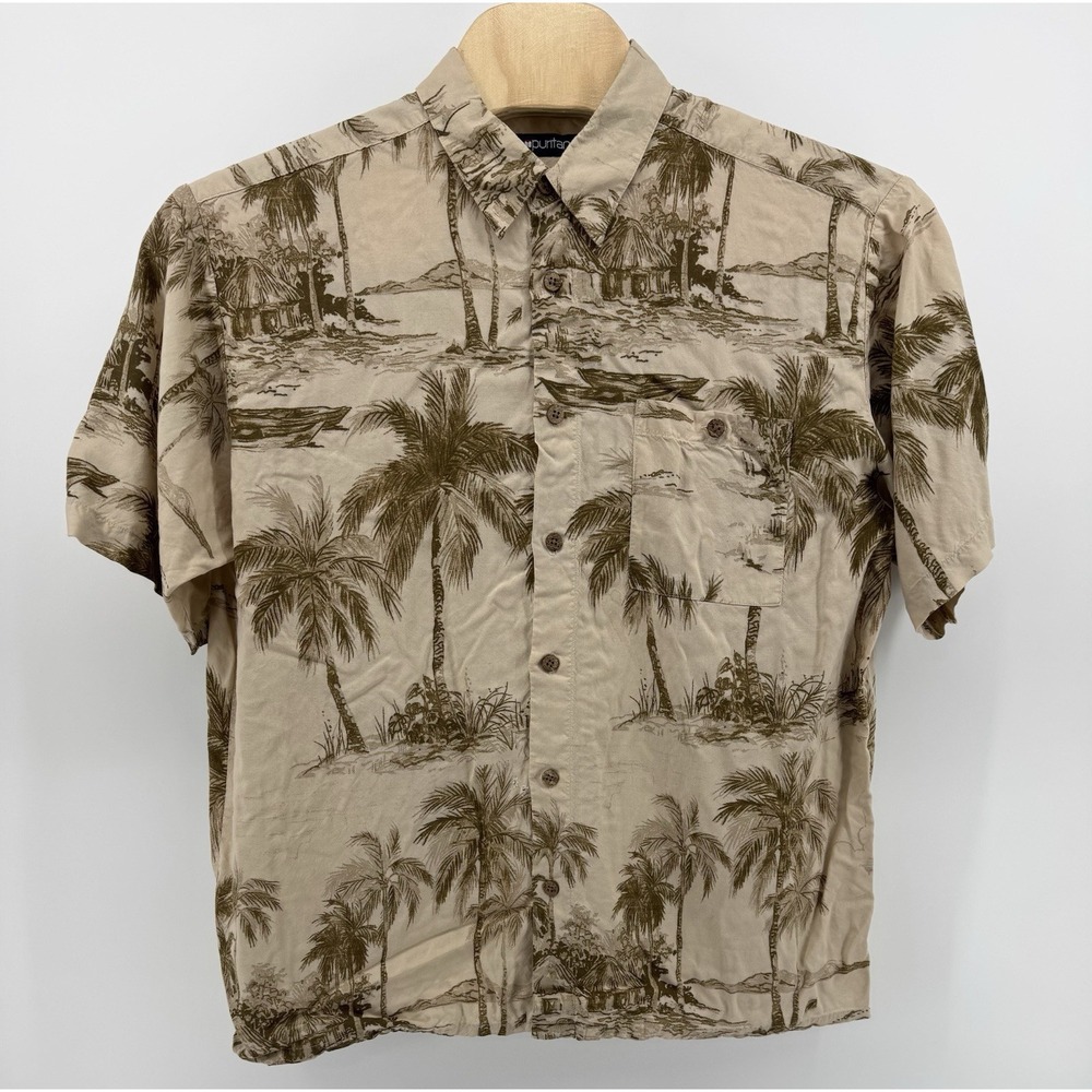 Puritan Hawaiian Shirt Men's Size XL Viscose Rayon Floral Tropical Aloha
